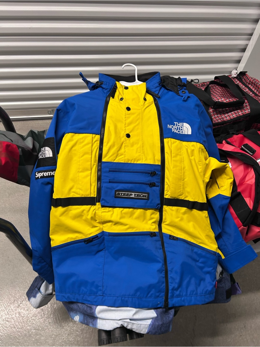 The North Face Blue and Yellow Steep Tech Ski Jacket